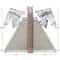9" Clear Glass Horse Head Decorative Bookends with Pyramid Bases, 2ct.